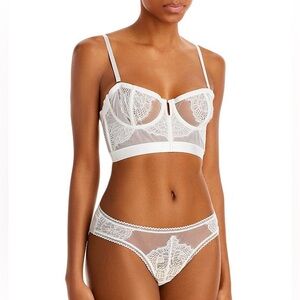 NWT Thistle and Spire Mirage Strapless Bustier Bra in White